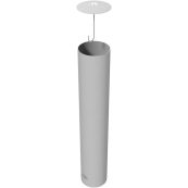 Barrier bollard | Steel tube  273 x 5 mm | stationary | for setting in concrete | hot-dip galvanized | total length: 1500 mm | with steel cap with concrete anchor